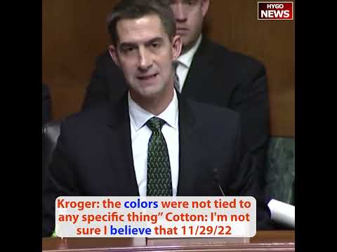 Kroger: 'the colors were not tied to any specific thing' Cotton: I'm not sure I believe that