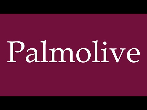 How to Pronounce ''Palmolive'' Correctly in German