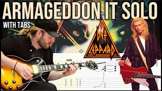 ARMAGEDDON IT GUITAR SOLO LESSON - DEF LEPPARD (WITH TABS)