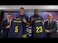 Justin Doellman and DeShaun Thomas unveiled