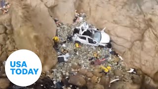 Four passengers survive after Tesla plunges off a cliff | USA TODAY