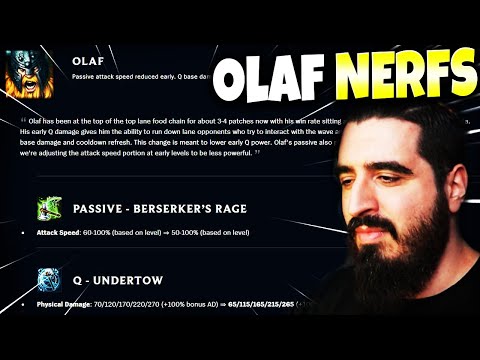 BaLoRi Reacts to OLAF PATCH 13.7 BIG NERFS!!! (He is completely unplayable right now)