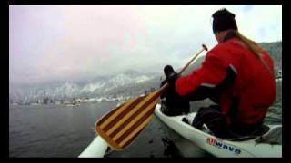 preview picture of video 'Outrigger Caldonazzo dic 2010 Nik, Luca & Andrea (GoPro)'