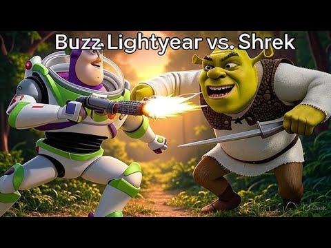 Buzz Lightyear vs Shrek 🚀💥 Space Ranger vs Swamp King! | Cartoon Battle