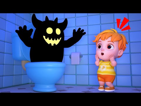 Monster In The Toilet Song 🚽😈 | Something in the Dark Song | BomBoo Kids Songs & Nursery Rhymes