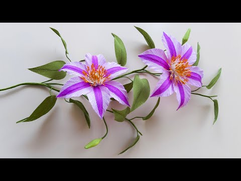 How To Make Clematis Paper Flower / Paper Flower / Góc nhỏ Handmade