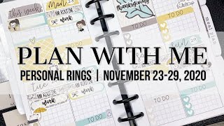 Plan with Me | Personal Rings | Peanuts Planner Co Inserts | November 23-29, 2020 #clothandpaper