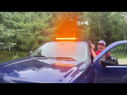 XRIDONSEN Roof Top Amber/Yellow Strobe Light Bar for Snow Plow/Tow Trucks Wrecker XR-826