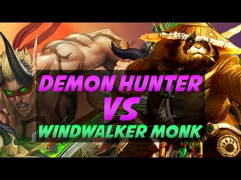 Demon Hunter vs Windwalker Monk Duels - Legion PvP
