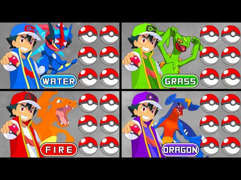 Ash's Best Team For Each Type