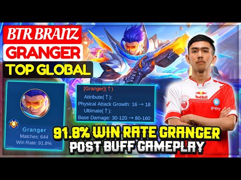 91.8% Win Rate, Granger Post Buff Gameplay [ BTR Branz Granger ] Mobile Legends