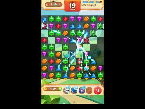 Jewel Match King Level 41 - Walkthrough ( No Booster )