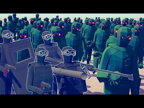 SWAT vs 100 Units Zombies and SPARTA 😱 – Totally Accurate Battle Simulator TABS