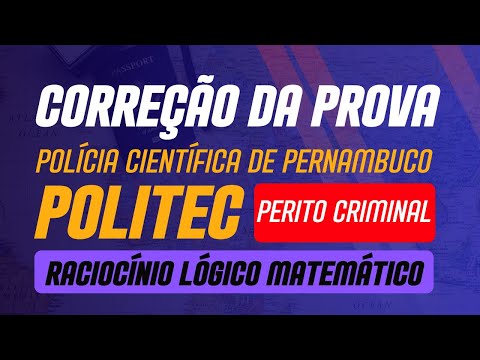 CORREÇÃO DA PROVA DE PERITO CRIMINAL - POLÍCIA CIENTÍFICA/PE - BANCA INSTITUTO AOCP - 2024