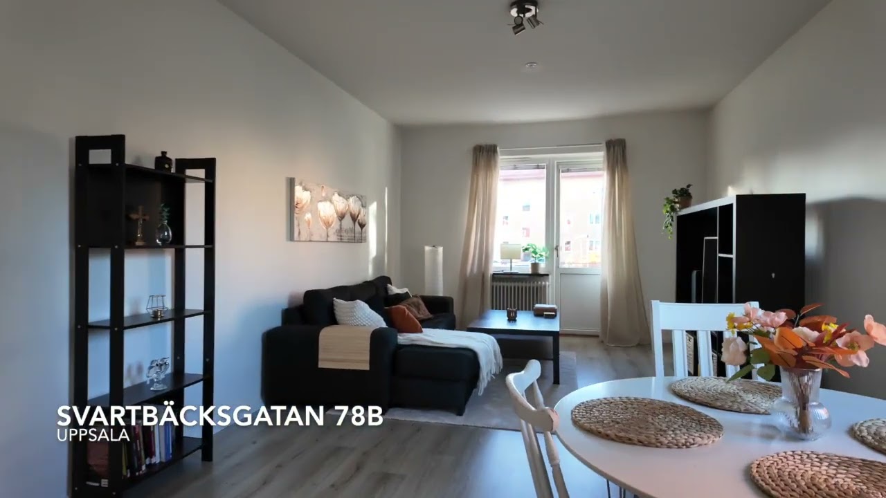 2 rum Lägenhet på Svartbäcksgatan 78B Svartbäcken Uppsala kommun - video