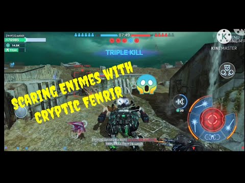 War robots-Scaring enimes with Cryptic Fenrir||Village Gamers||Cryptic Fenrir Battle.