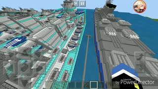 【マイクラPE軍事部】ガーネット海軍「400m級戦艦 虎島型二番艦 神雷」