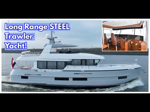 Check Out This STEEL Hull TRAWLER YACHT With A 4,000 NM Range!