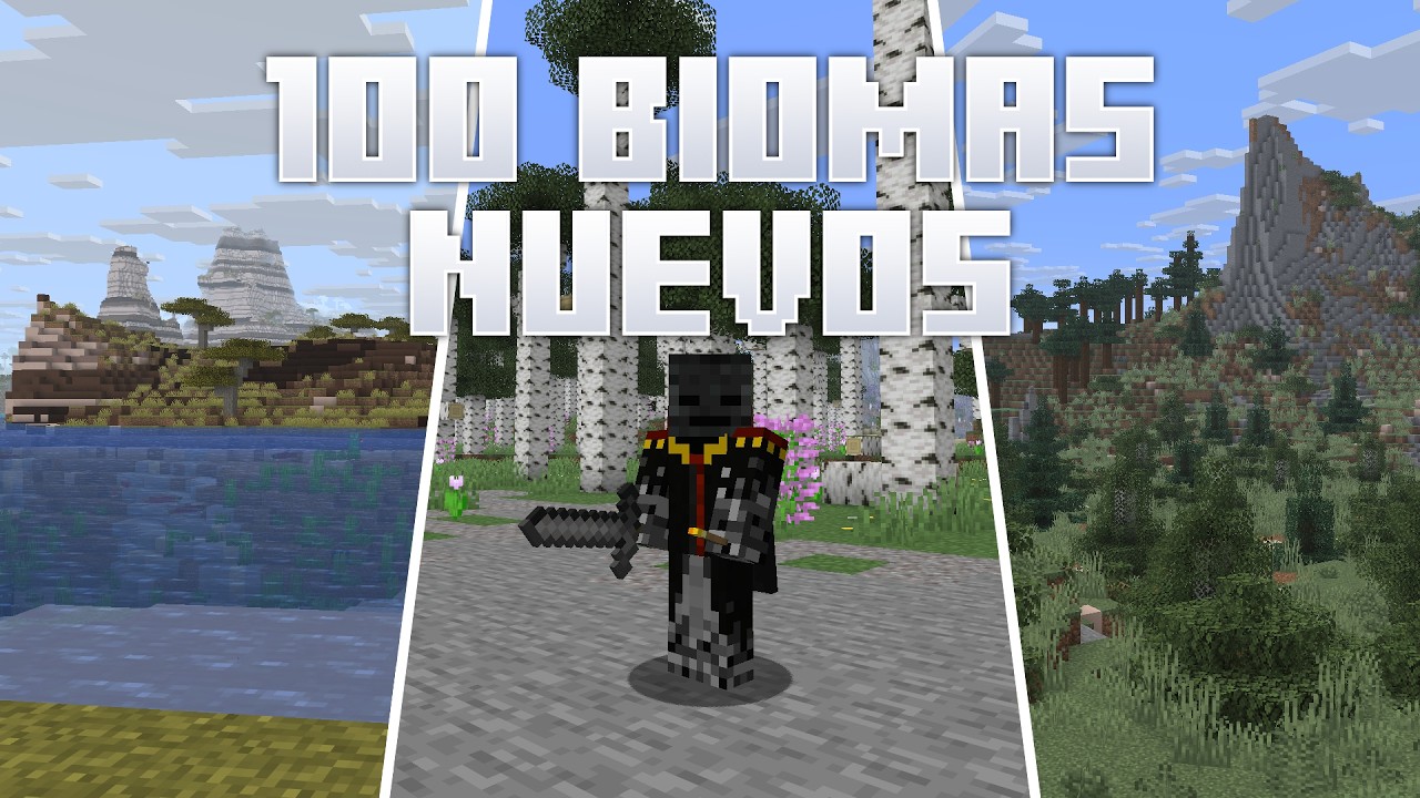 Este mod añade 100 biomas nuevos a Minecraft