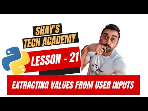 Advance Python Lesson 21 Extracting Values From User Input Python Pythontutorial Coder