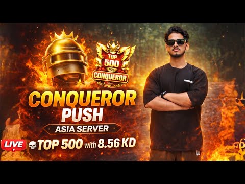 CONQUEROR PUSH 💀 | ASIA SERVER TOP 500 | 8.56 KD 👑 KING MEHEDI YT