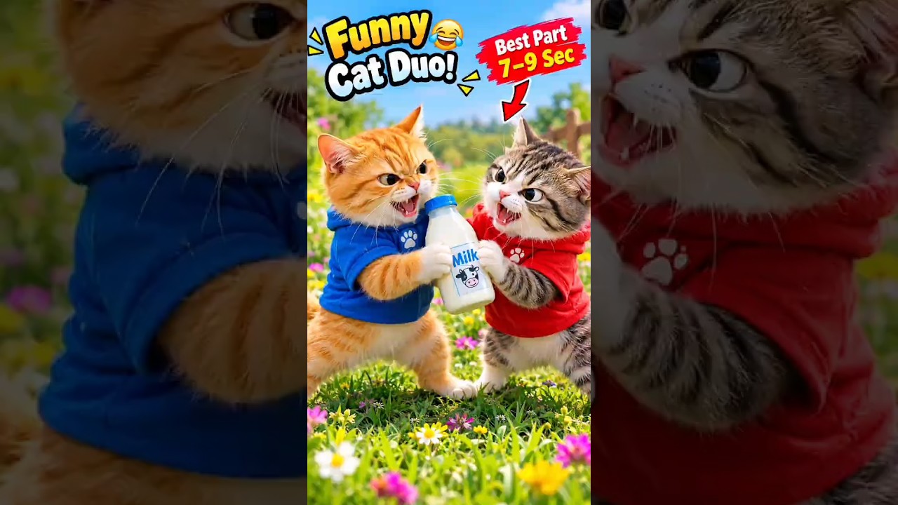 The Funniest Cat Duo Ever! 😂🐱#shorts #trending #funny #cat