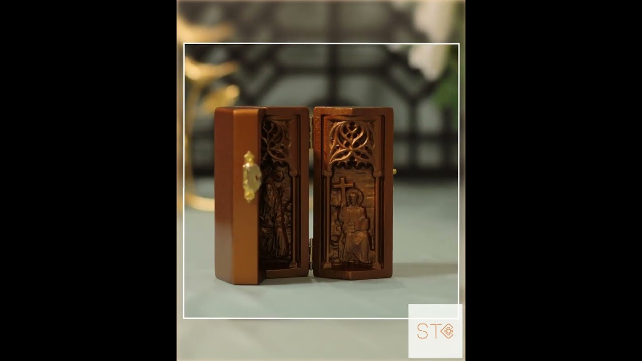 Holy Trinity Catholic Triptych Antique Style Catholic Art Father Son Holy Spirit Christian Decor ...