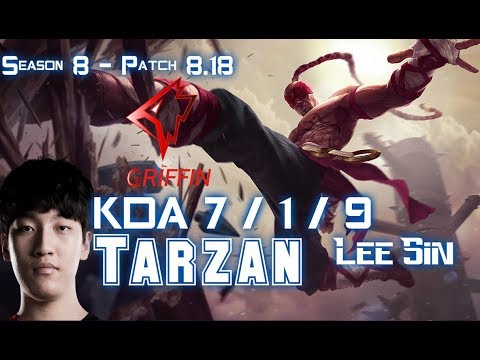 GRF Tarzan LEE SIN vs GRAGAS Jungle - Patch 8.18 KR Ranked