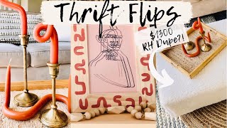 DIY THRIFT FLIPS | Aesthetic & On Trend Home Decor | $1300 Restoration Hardware Dupe!