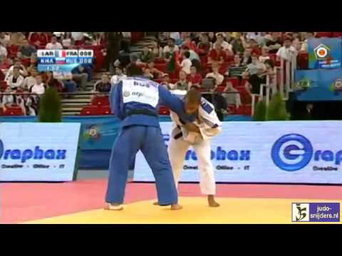 Judo 2013  European Championships Budapest: Larose (FRA) - Khan-Magomedov (RUS) [-66kg] semi-final