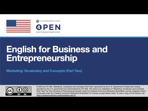 Marketing Vocabulary and Concepts - Part 2 (Business English)