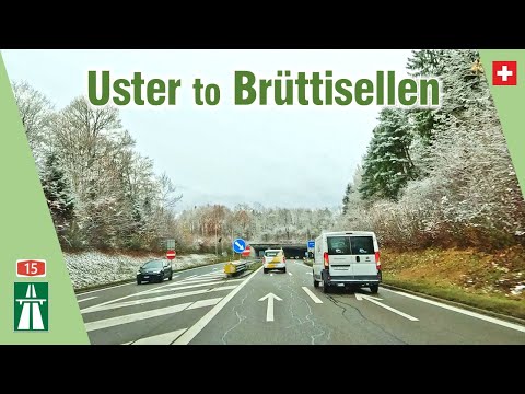 Winter Road Trip from Uster to Brüttisellen ❄ Motorways of Switzerland 🇨🇭 [4K]