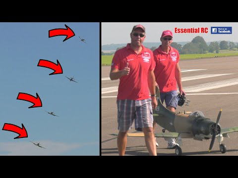CLOSE RC WARBIRD FORMATION !!! BEST radio controlled LARGE SCALE  DISPLAY TEAM ! (TJD Models)