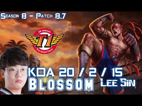 SKT T1 Blossom LEE SIN vs KHA'ZIX Jungle - Patch 8.7 KR Ranked