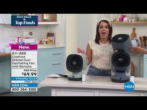 LivePure Orbital Dual Oscillating Fan with Remote