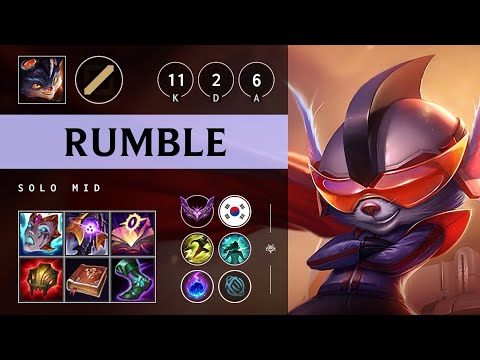 Rumble Mid vs Twisted Fate - KR Master Patch 25.08