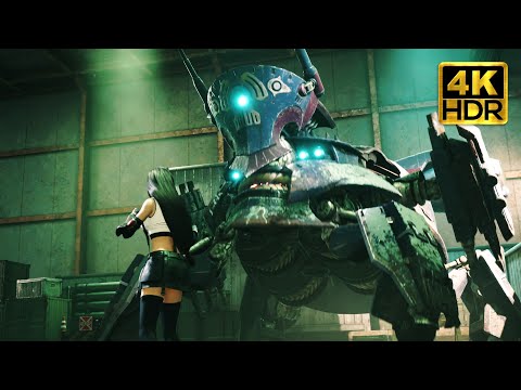 CRAB WARDEN Boss Fight | Final Fantasy VII Remake | 4K HDR Gameplay