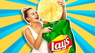 38 HILARIOUS PRANKS AND CRAFTS || GIANT LAY&#39;S CHIPS