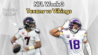 Texans vs Vikings, Predictions, Breakdown, Picks and Analysis