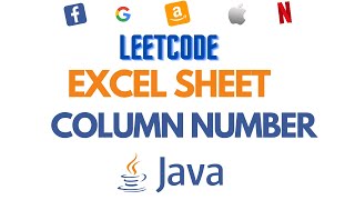 YouTube video 'Excel sheet column number | Leetcode 171 | Java solution explained with intuition'