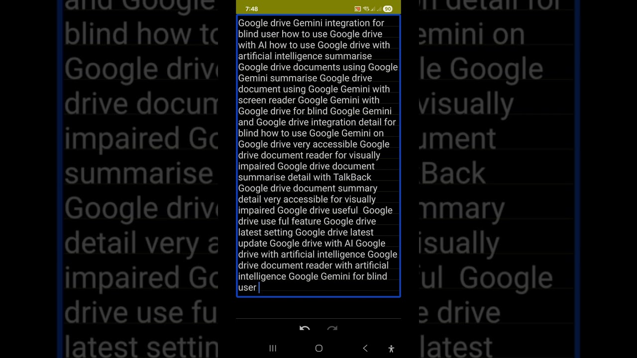 Accessible document reading summarise using Google Gemini on Google drive PDF reading with AI 