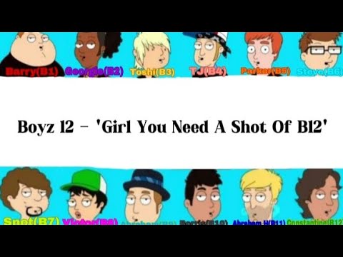 Boyz 12 - 'Girl You Need A Shot Of B12' Color Coded Lyrics (American Dad)