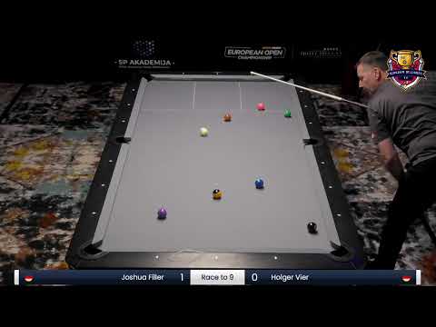 WATCH LIVE | Joshua Filler vs Holger Vier | Mar 12 | EUROPEAN OPEN POOL CHAMPIONSHIP