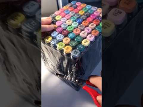 Surprise in the ALCOHOL MARKERS!??😮😳 | Unboxing Tongfushop Markers | #art #shorts #unboxing