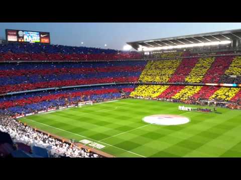 FC Barcelona - Real Madrid: ESPECTACULAR el Camp Nou cantando el himno