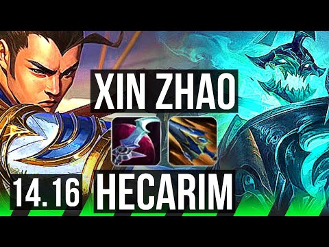XIN ZHAO vs HECARIM (JGL) | 2100+ games, 9/2/3 | EUW Master | 14.16