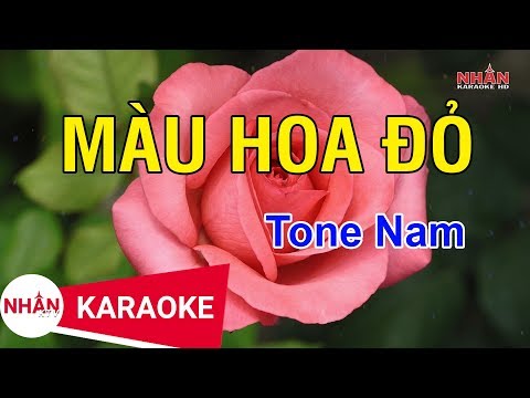 Màu Hoa Đỏ (Karaoke Beat) - Tone Nam | Nhan KTV