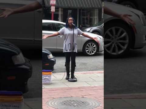 Tommi (Patricia Tommy) Singing On The Street! (Neither One Of Us by Gladys Knight)