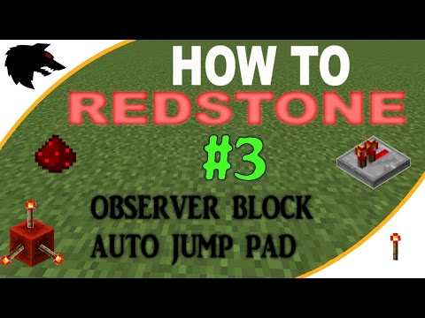HOW TO REDSTONE #3: Observer Block Auto Jump Pad / Elytra Launcher