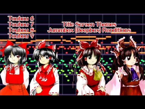 Touhou 6, 7, 8, and 9 Title Screen Themes Jummbox (Beepbox) Renditions
